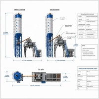 Centrale à béton ZHS75 75m³/h haute productivité avec mélangeur JS1500, station de mélange de ciment intelligente et automatique, prête à être expédiée