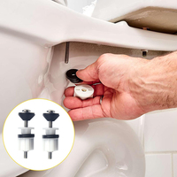 Boulons de réservoir de toilette Kit de fixation de raccord de casserole de WC vis de réservoir d'eau de toilette connecteur de montage de couverture de toilette