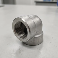 Coude à 90 degrés en acier inoxydable 304 forgé, résistant à la corrosion, haute pression, fileté lisse, DN32 NPS 1-1/4, ASME B16.11 3000LB