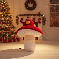 Champignon gonflable de Noël géant lumineux personnalisé, directement de l'usine, pour décoration extérieure