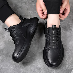 รองเท้าหนังลำลองผู้ชายสำหรับฤดูใบไม้ร่วง พื้นนุ่ม ส้นเตี้ย พื้นยาง รองเท้าสไตล์เดินเล่นสบายๆ - Product Image 3