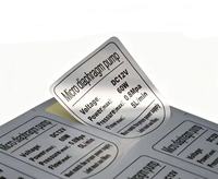 Autocollant PET Argent Mat Personnalisé, Étanche, Résistant aux Rayures et à la Chaleur, Étiquette Industrielle, Plaque Signalétique Électrique, Identification d'Actifs