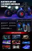 Nouvelles lampes LED RGB pour voitures tout-terrain, SUV, avec contrôleur APP, 4 pods, multicolores, néon, étanches, kit d'éclairage de voiture