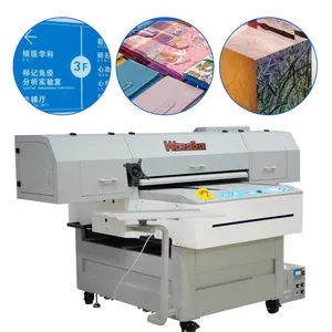 Worldcolor Uv9060 Automatische Klasse Label Printer 3d Uv Inkjet Direct Printmachine Voor Glazen Inktflesbeker