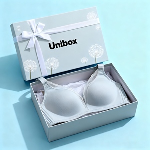 Boîtes d'emballage de luxe pour lingerie féminine en carton ondulé, design élégant en relief, matériaux recyclés, doublure en éponge - Product Image 4