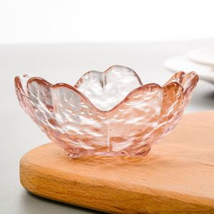 แก้วใสสีชมพูแบบญี่ปุ่น ลายดอกซากุระ สำหรับใส่ซอสในครัวเรือน - Product Image 3
