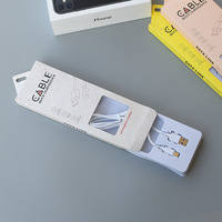 Boîte d'emballage personnalisée en carton Recyclable pour équipement électrique, câble de charge, chargeur Usb, écouteurs
