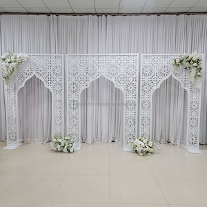 حدث مخصص قوس القصر الهندي العربي PVC انخفاض الظهر الاكريليك جدار خلفية النمط العربي - Product Image 4