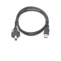 Kabel usb 3.0 Tipe a male ke tipe b, 1m dengan sekrup dudukan Panel