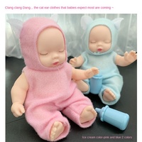 Poupée nouveau-né avec cheveux, jouet en peluche, douce et mignonne à la mode, 10cm, cadeaux pour filles, 1 pièce