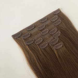 Extensions de cheveux humains Remy européens à clipser, ondulations profondes, résistantes à la <span class=keywords><strong>chaleur</strong></span> 12A, toutes couleurs, longues, pointes épaisses - Product Image 6