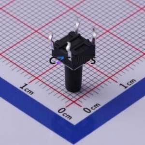 TS-1095-A14B3-D1 Tactile Switch Through hole Component (THT)-4P,6x6mm Switch Single Pole Single Throw Round Button 2.5N 6mm - Product Image 2