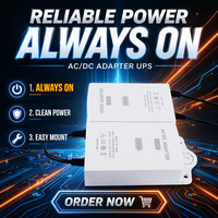 Adaptateur secteur DC 12V 2A 24W, AC 100-240V vers DC 12V 2A, prise EU, interface DC 3,5 mm, câble de 5 m pour routeur, CCTV, accès aux portes