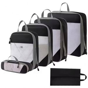 Wholesale Polyester Compression 6 Pcs Mesh Clothes Travel Luggage Organizer Set Packing Cubes - Product Image 3