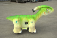 Modèle de dinosaure animatronique électrique personnalisé à monnayeur pour parc d'attractions, scooter dinosaure pour enfants en centre commercial