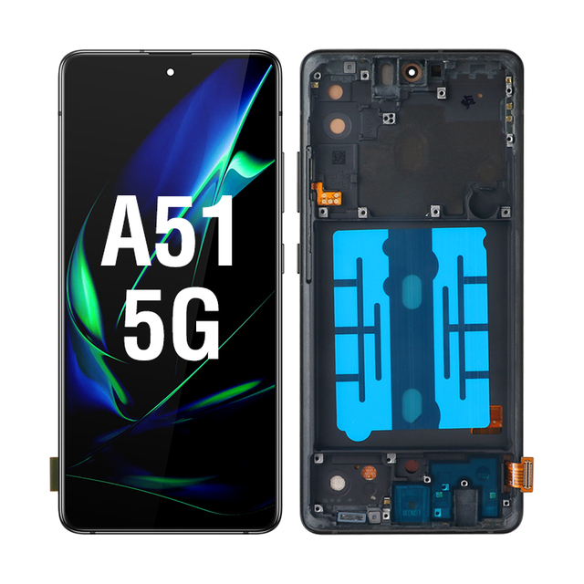 Oled Screen With Frame for Samsung A51 5G Lcd Pantalla Mobile Phone Lcds Display Lcd Replacement Panel Fix Broken Phone Screen