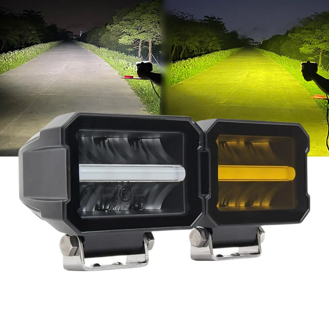 3.6inch 30W 2200LM Super Bright Led Work Light Dual Lens DRL Auxiliary Fog Driving Lights For Universal Car Truck Vehicle