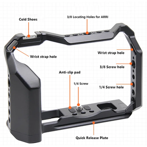 Fuji XT5 Camera gabbia con piastra a sgancio rapido con 1/4 "3/8" fori filettati - Product Image 5