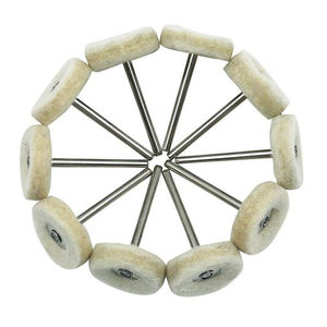 Testa abrasiva per levigatura in feltro di lana mola abrasiva per lucidatura con gambo da 2.35/3mm mini spazzola per lucidatura del filo di cotone - Product Image 5