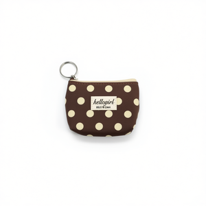 Portamonete a pois 8,5x10 cm con portachiavi per donna e ragazza, mini portafoglio alla moda - Product Image 1