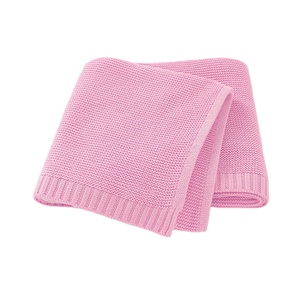 Bojay all'ingrosso 100% <span class=keywords><strong>cotone</strong></span> 80*100cm nuovo tipo <span class=keywords><strong>coperta</strong></span> da tiro <span class=keywords><strong>coperta</strong></span> per neonati Swaddle lavorata a maglia per neonati - Product Image 4