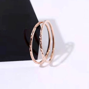 แหวนกันน้ำไม่หมอง 14k 18k ชุบทอง PVD แฟชั่น แหวนนิ้วก้อยสแตนเลส 316L สำหรับผู้หญิง - Product Image 2