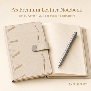 Ensemble de carnets à couverture rigide avec fermeture magnétique, en cuir PU bleu de qualité supérieure, journal d'affaires, stylo assorti imprimé en sérigraphie - Product Image 3