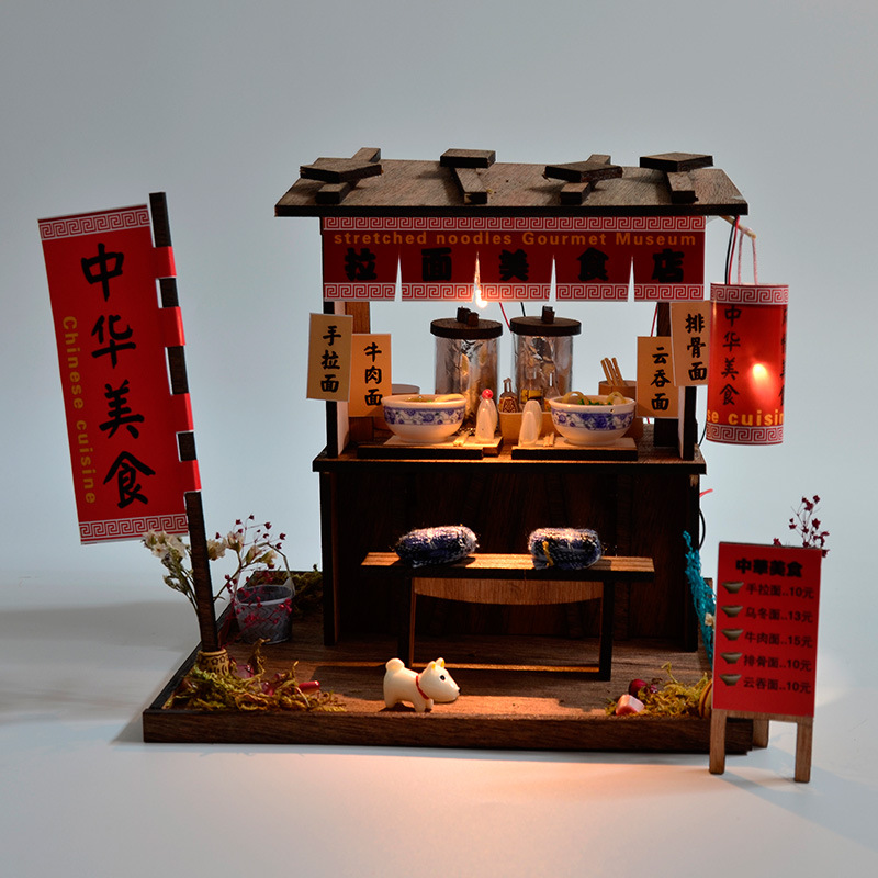 Tienda de ramen + herramientas + cubierta antipolvo