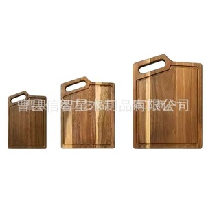 Tabla de cortar de madera, tabla de servir de madera maciza para carne y queso, tabla de cocina con bandeja de transporte. - Product Image 1