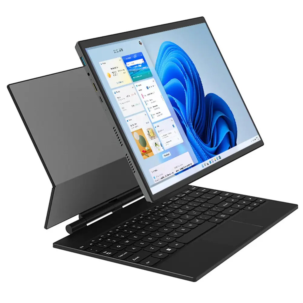 2023 nouvel écran tactile 14 pouces 2.2K Win11 Intel N95 16G RAM 1 To 2 en 1 Win11 tablette avec clavier magnétique détachable ordinateur portable