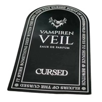 Etiquette de bouteille de parfum de luxe autocollant en métal gaufré 3D avec logo de marque privée personnalisée