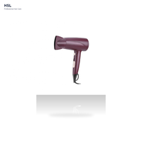 Sèche-cheveux de voyage pliable, double tension, moteur DC 1600W, ionique, fonction air froid, concentrateur, utilisation mondiale, OEM ODM