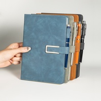 Diario de tapa dura A5 de alta calidad, cuaderno de notas impreso personalizado con logotipo personalizado, cuaderno de negocios de cuero PU, encuadernación térmica