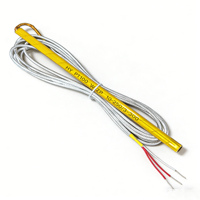 Capteur de température industriel à sonde unique en acier inoxydable, résistance thermique PT100 en platine, haute précision, système 3 fils