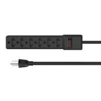 Harga Diskon Pabrik Stop Kontak Ekstensi 15a Matte Black Power Strip 3 Pin Universal Power Strip