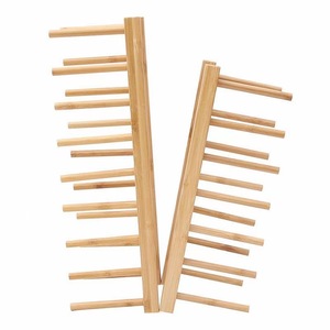Natural Bamboo Draining <b>Rack</b> L Size Desktop Square Easy To Use Cup Holder <b>Dish</b> <b>Rack</b> - Product Image 5