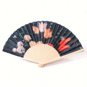 Abanico de Mano Plegable de Bambú y Tela, Pintado, Duradero, Liso, Personalizado, con Diseño Único para Decoración de Bodas, a Bajo Precio - Product Image 4
