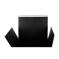 Boîte d'expédition en carton ondulé noir personnalisée avec bande de déchirement, rabats entièrement superposés et impression de logo couleur pour l'e-commerce