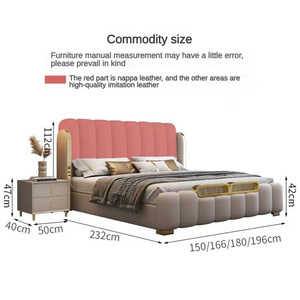 Giường ngủ cỡ <span class=keywords><strong>King</strong></span> bằng da nâu cao cấp, thiết kế sang trọng, giá sỉ, đặt làm theo yêu cầu, thoải mái, dành cho nữ - Product Image 6