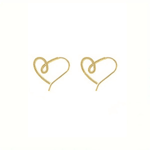 Orecchini a Cuore Irregolare per Donne, Gioielli Minimalisti di Design per Uso Quotidiano - Product Image 6