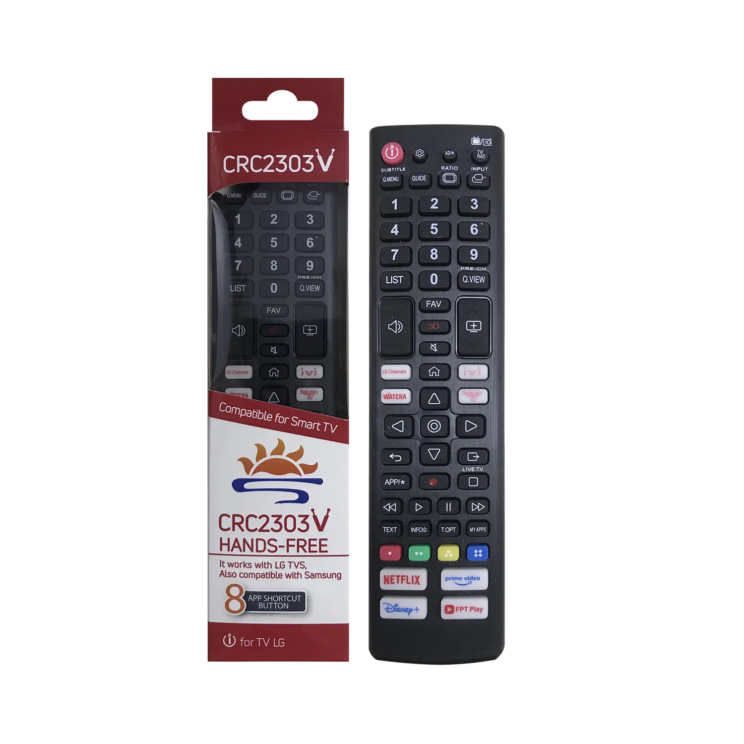 SYSTO CRC2303V TV Remote Control peut être au lieu de AKB75095308 pour LG LED Smart TV avec boutons NETFLIX et Amazon