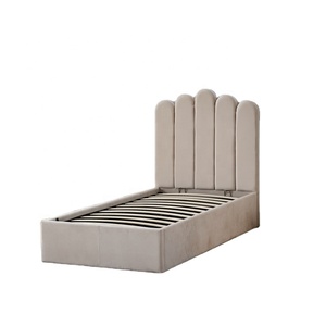 Chambre de filles en forme de doigt velours tissu luxe <span class=keywords><strong>lit</strong></span> simple pour enfant ascenseur hydraulique stockage princesse lits jumeaux pour enfants - Product Image 1