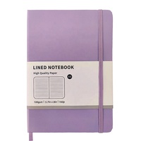 Agenda A5 personnalisé pour journal intime, fournitures scolaires personnalisées avec couverture rigide en cuir PU et reliure à colle à bande élastique