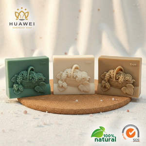 Jabón natural hecho a mano al por mayor OEM ODM, diseñado para combatir los signos de la edad, con cesta de bambú, ideal para regalos corporativos. - Product Image 1