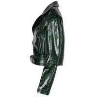 Veste de motard en peau de mouton véritable, veste en cuir véritable surdimensionnée, manteau pour femme, automne