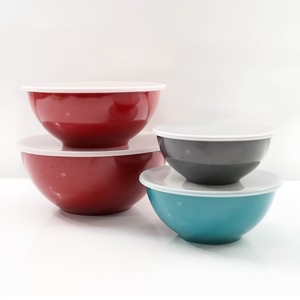 ชุดชามสลัดเมลามีนพร้อมฝาปิดสำหรับใช้ในครัวเรือนความจุขนาดใหญ่ปลอดภัยปลอดสารพิษเป็นมิตรต่อสิ่งแวดล้อม - Product Image 1