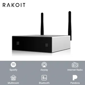 RAKOIT A50 + Stereo Mini Digital Multiroom Multizone Amplifier Audio untuk Home Class D Power Amplifier 50W 24V DC 2.0 Channel HiFi