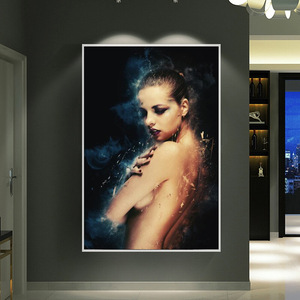 Portrait de femme moderne et sexy sur toile d'art <span class=keywords><strong>peinture</strong></span> à l'huile de femme nue abstraite haute définition pour la décoration intérieure papier imprimé - Product Image 3