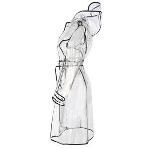 Imperméable <span class=keywords><strong>transparent</strong></span> en EVA pour <span class=keywords><strong>femme</strong></span>, imperméable à capuche avec ceinture, <span class=keywords><strong>poncho</strong></span> <span class=keywords><strong>de</strong></span> <span class=keywords><strong>pluie</strong></span> réutilisable et tendance avec poches - Product Image 4