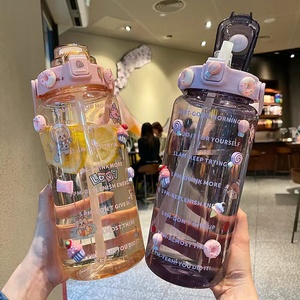 Bouteille d'eau de fitness de grande taille motivante de 2 l (64 oz) - Product Image 3